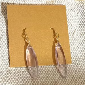 AV.MAX NAVETTE AMETHYST EARRINGS WITH FISH HOOK IN VERMEIL